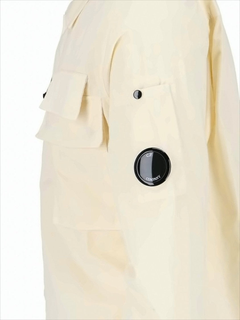 Cropped Cotton Jacket With Classic Collar And Signature Logo Patch