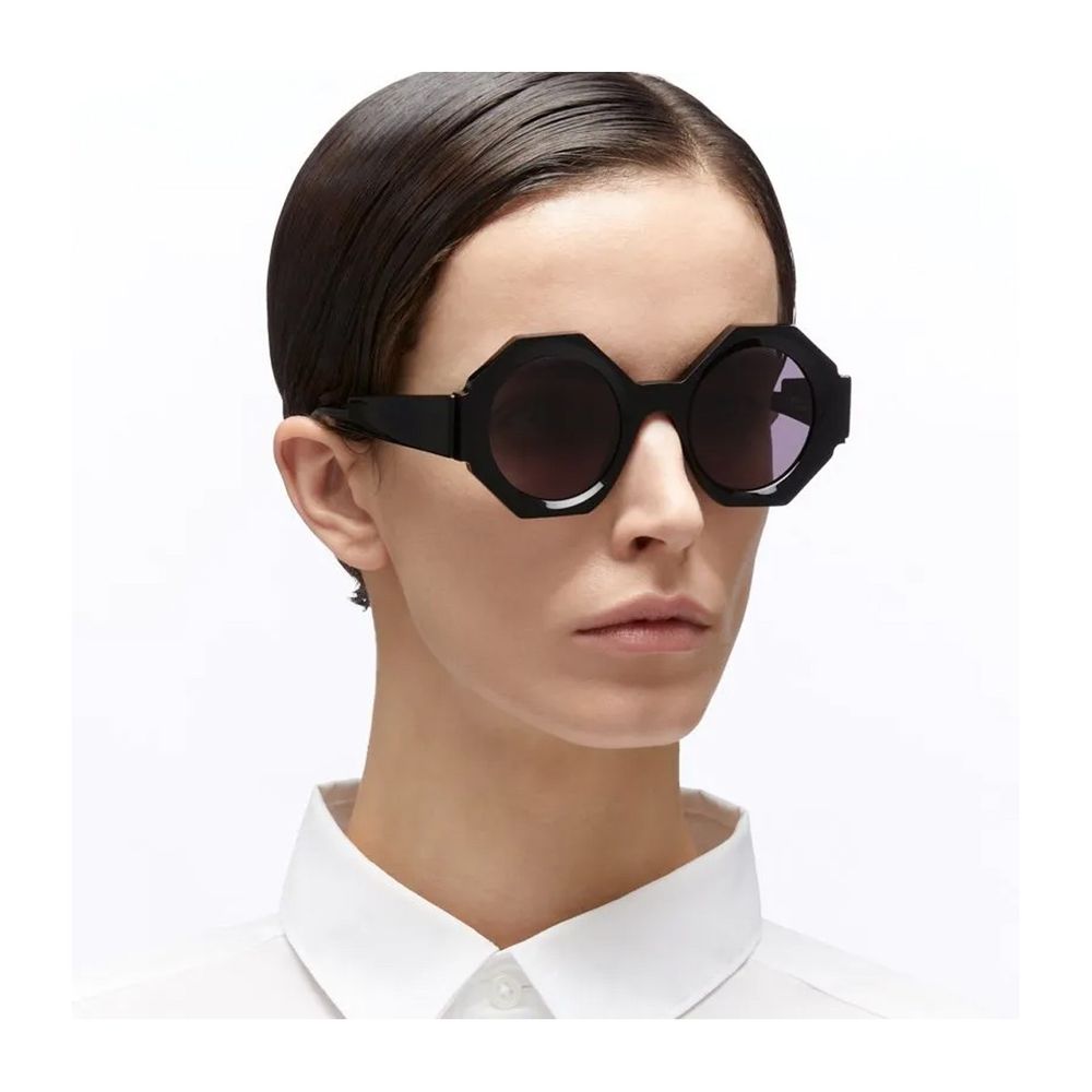 Mask R4 Sculptural Round Frame Sunglasses