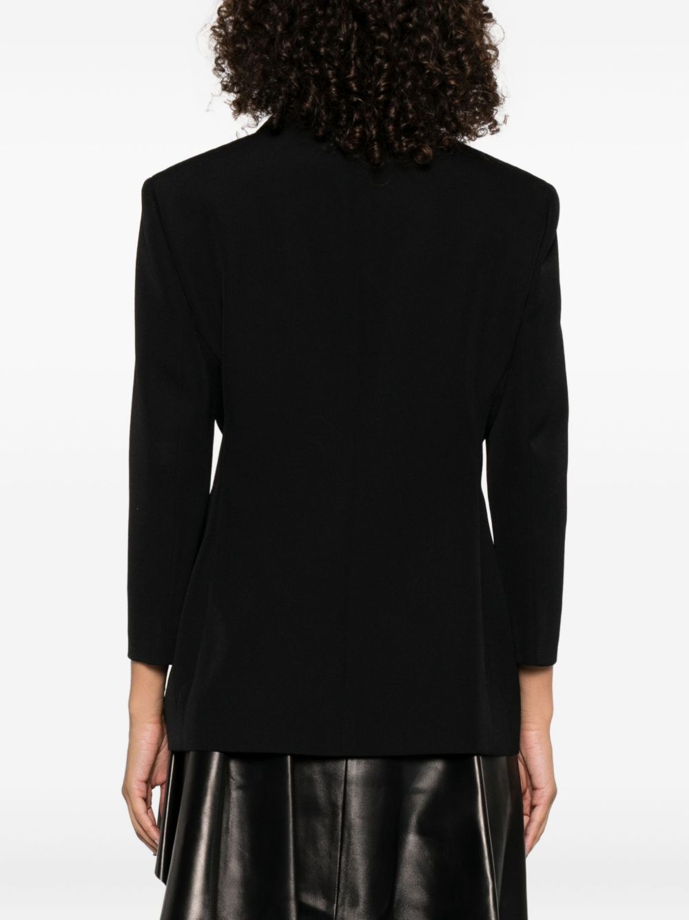 Notched Lapel Black Jacket