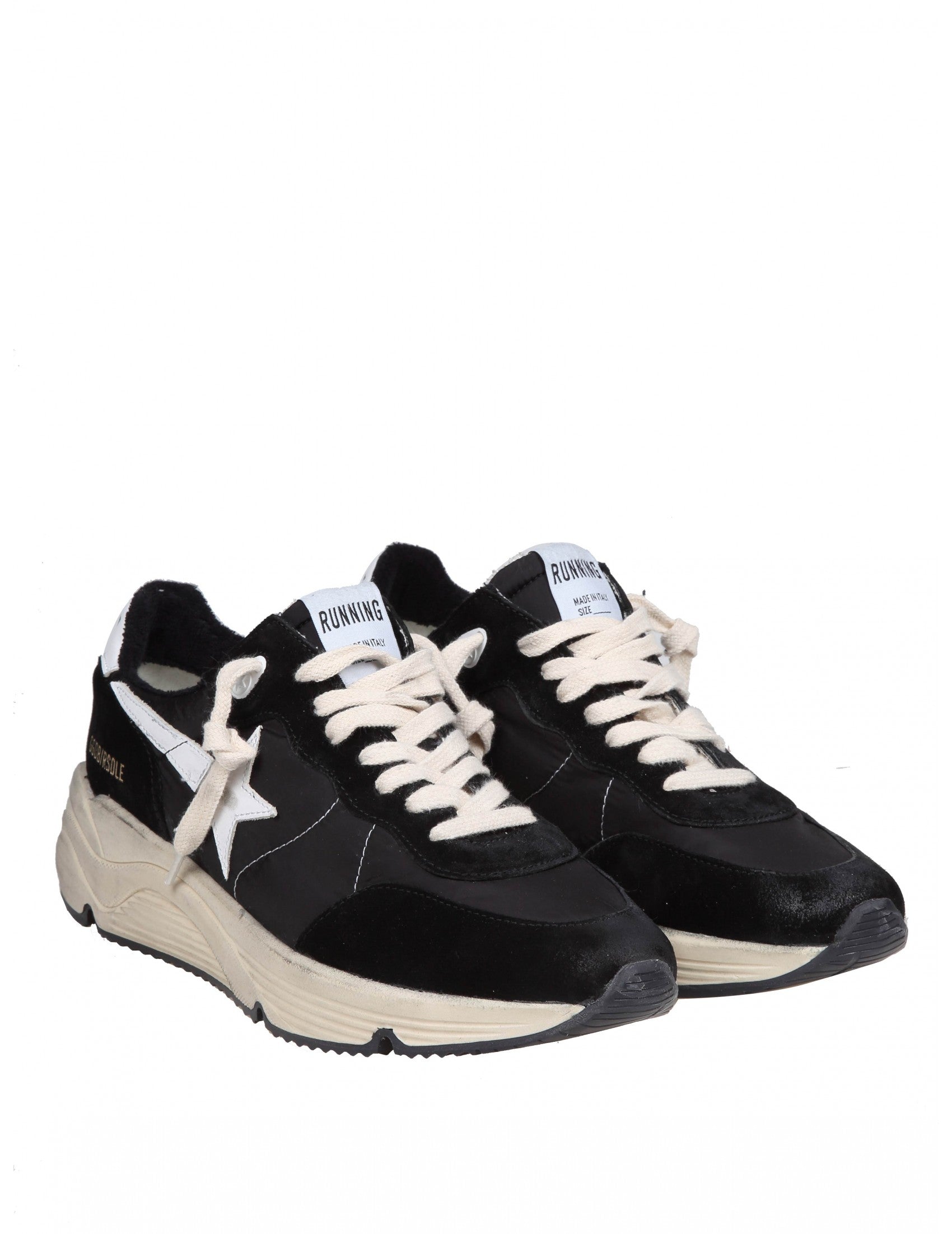 Running Sun Sneakers In Suede Color Black/White