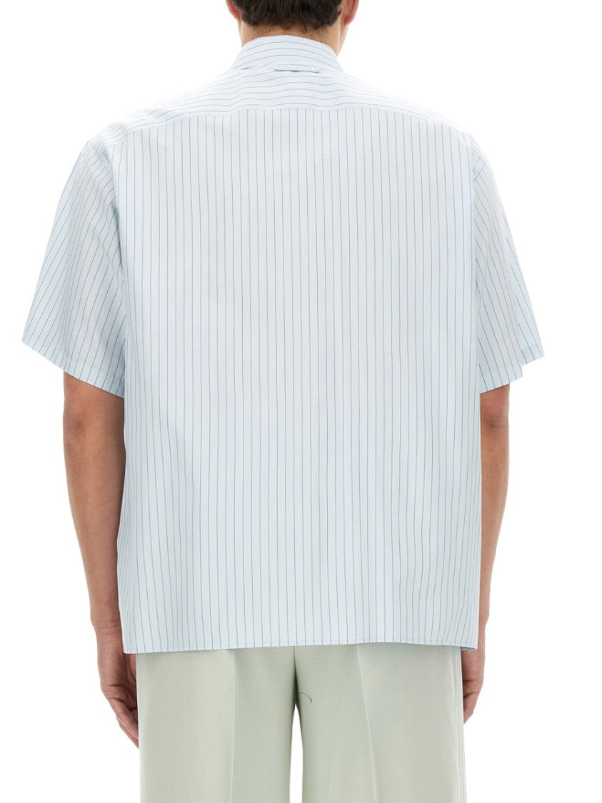 Relaxed Fit Striped Shirt With Classic Collar