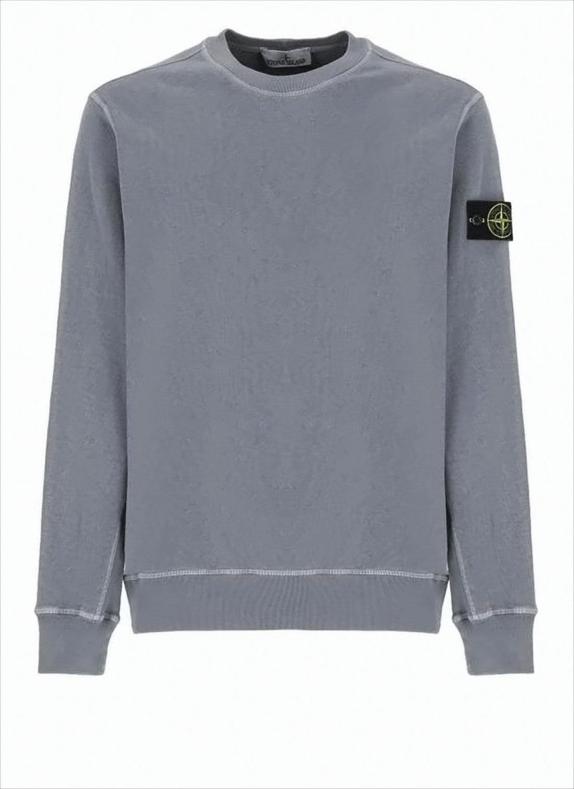 Relaxed Fit Long Sleeve Sweatshirt with Compass Patch