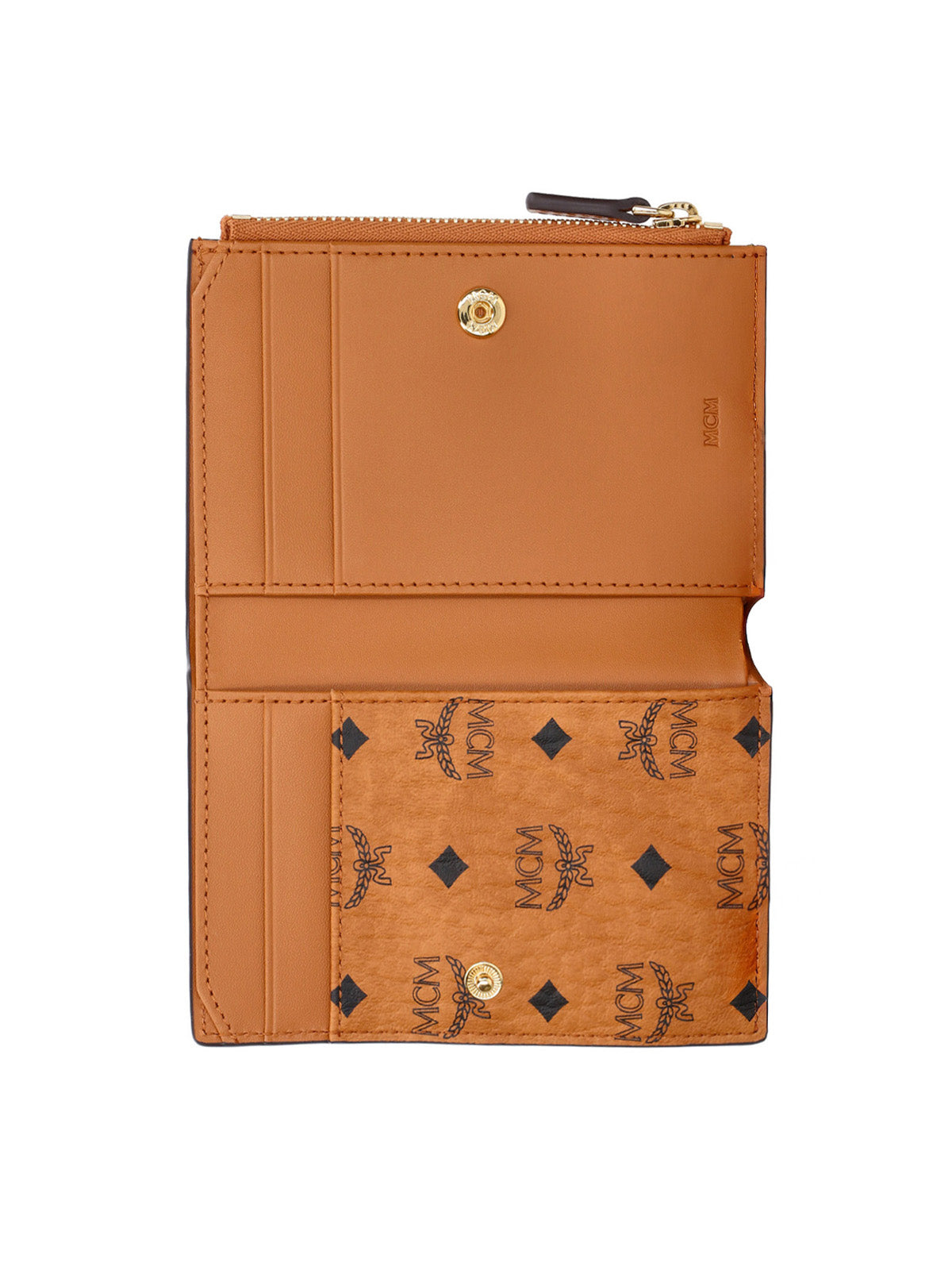 Brown Visetos Eco-Leather Zip Wallet