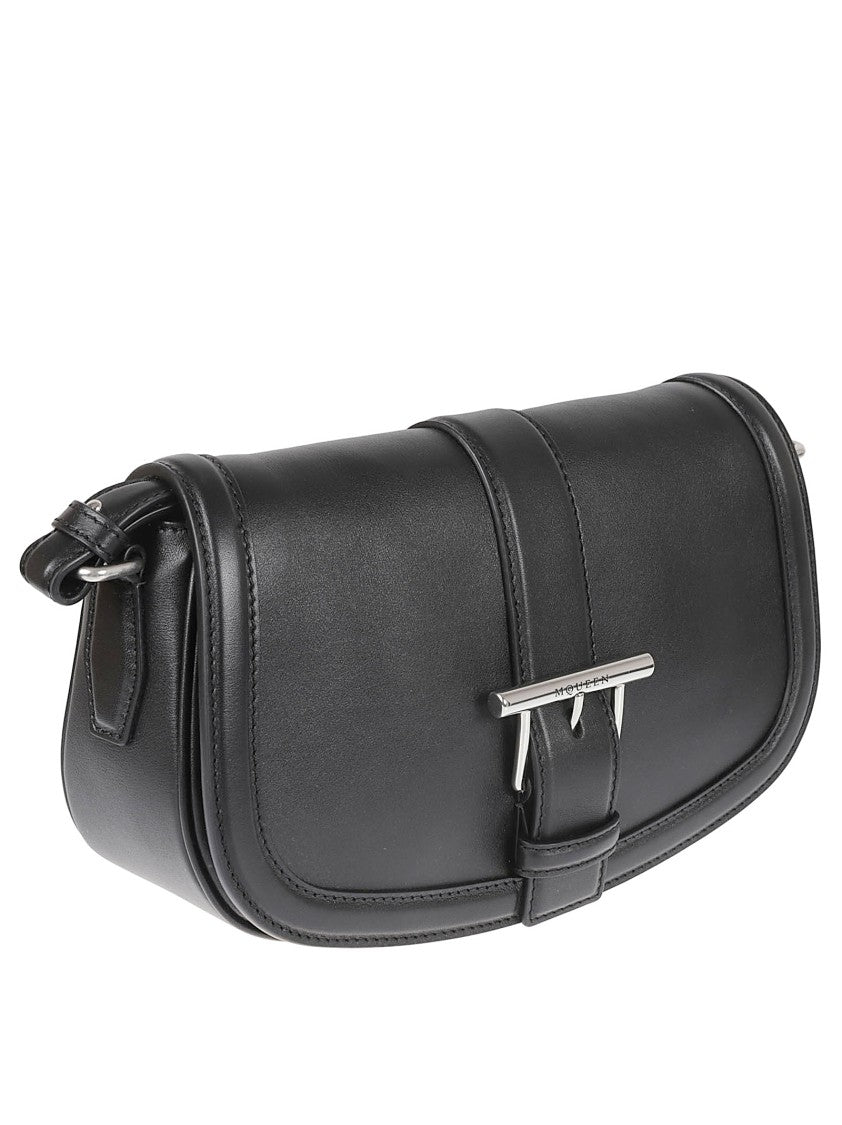 Mcqueen T-Bar Satchel With Antique Silver Hardware