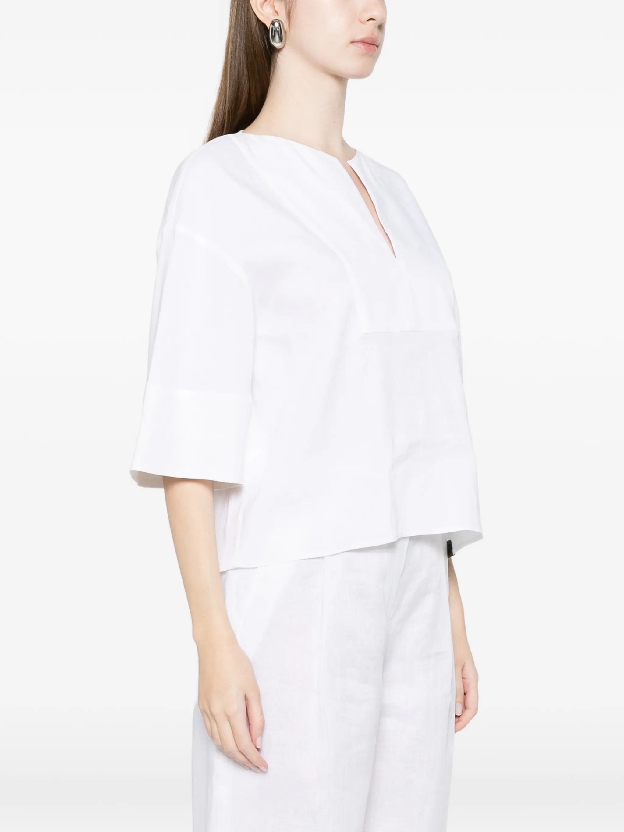 White Mxpsospir Boxy Cotton Top