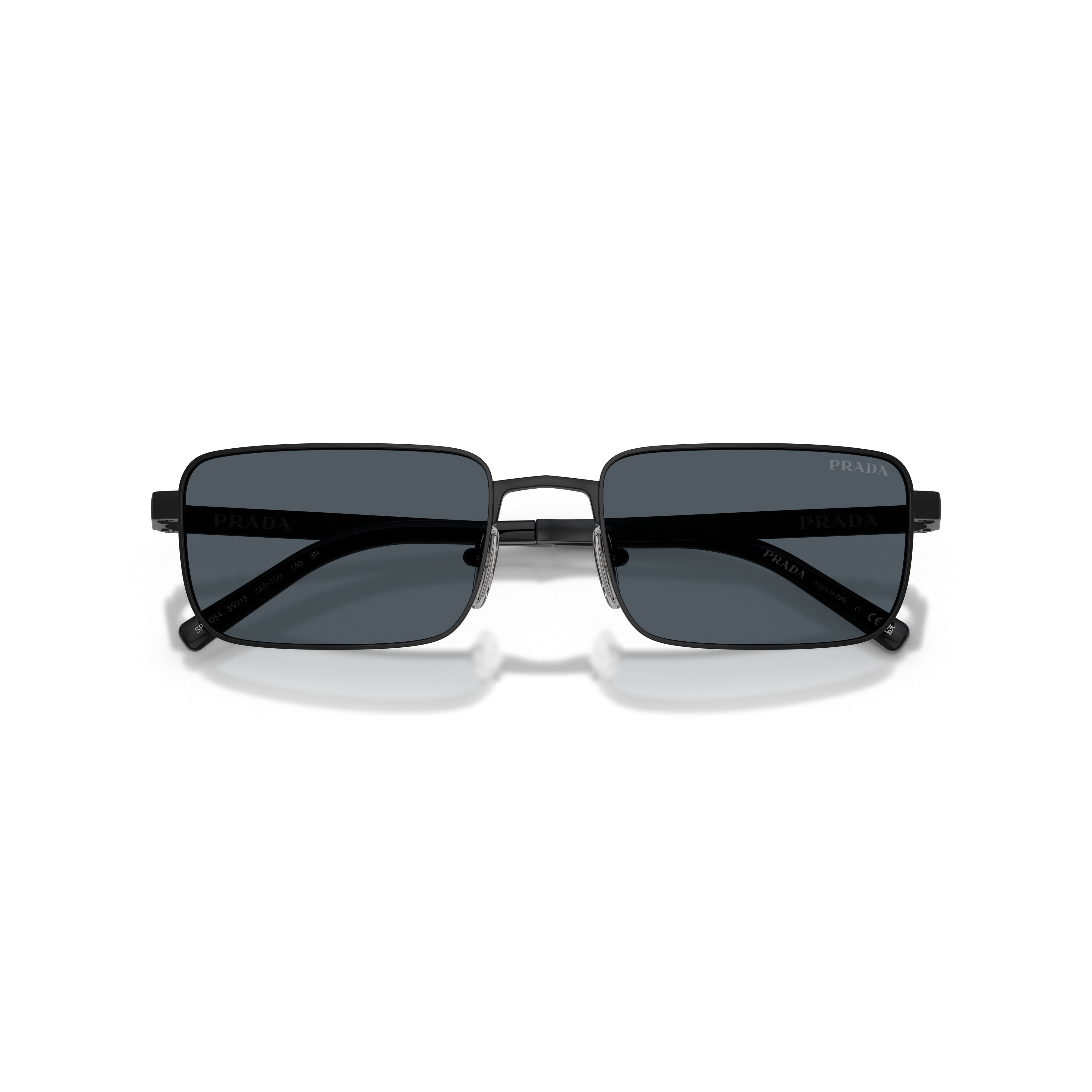 Rectangular Frame Sunglasses with Dark Lenses