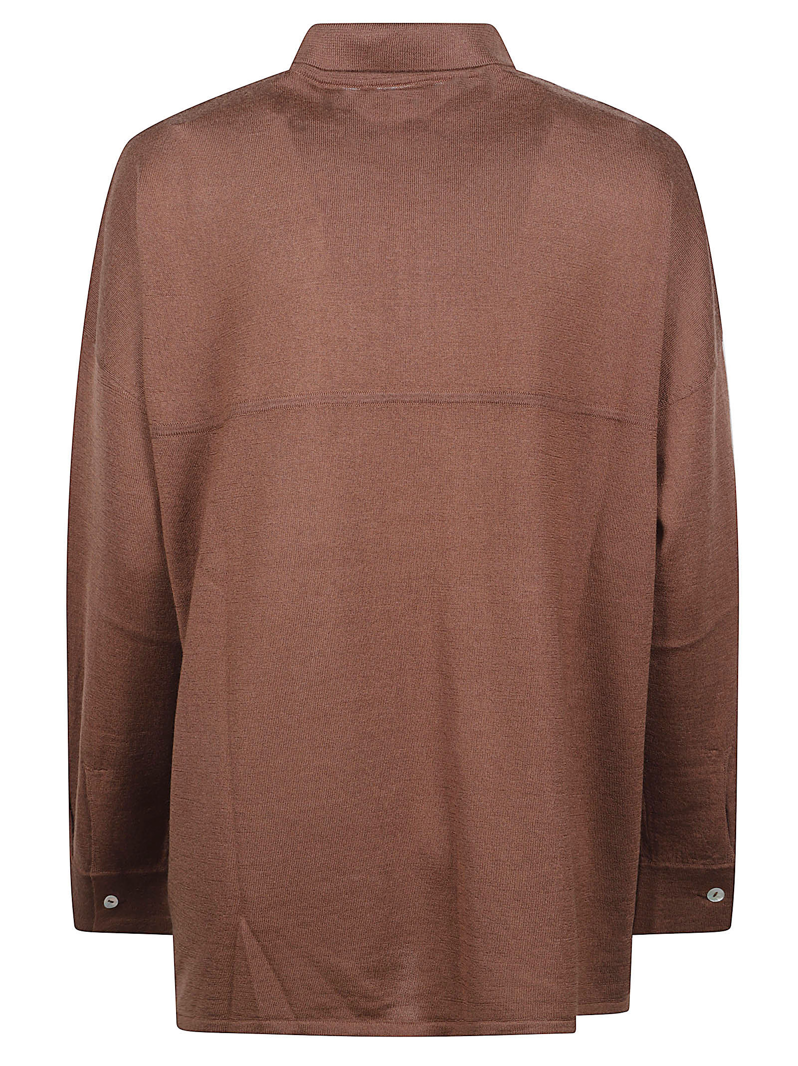 Loose-Fitting Brown Shirt
