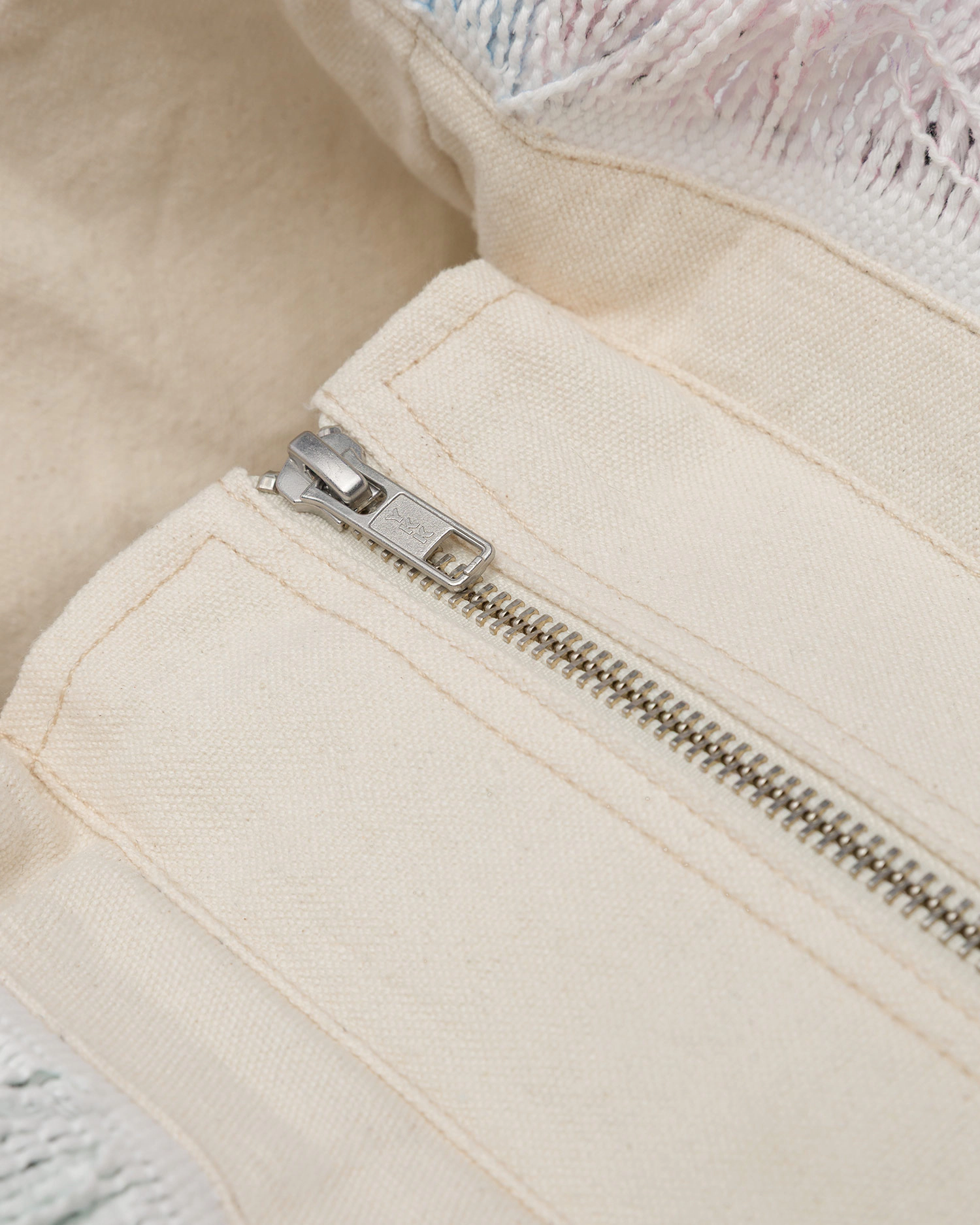 Patchwork Tote Bag with Frayed Edges