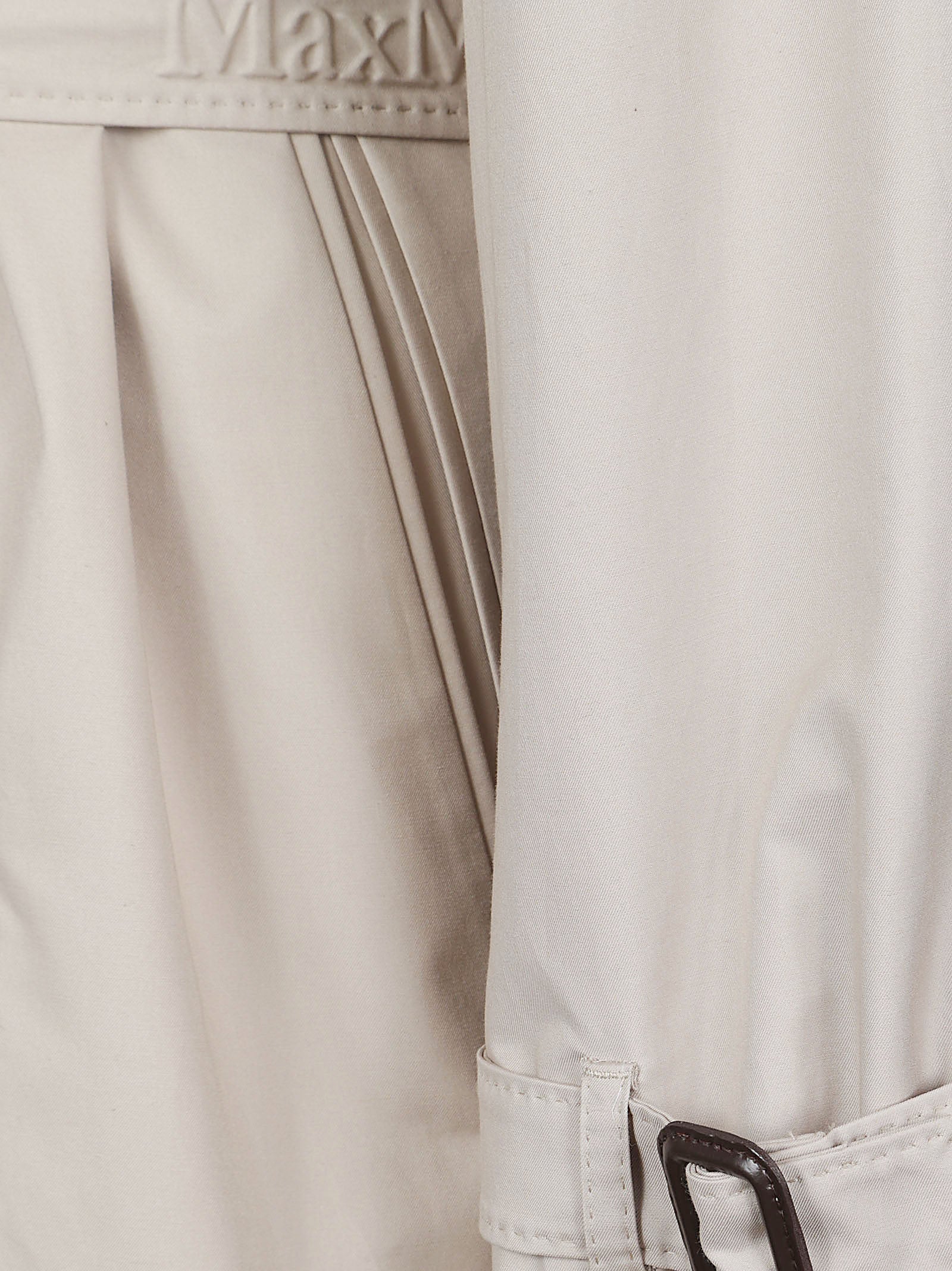 Short Trench Coat with Double-Breasted Front