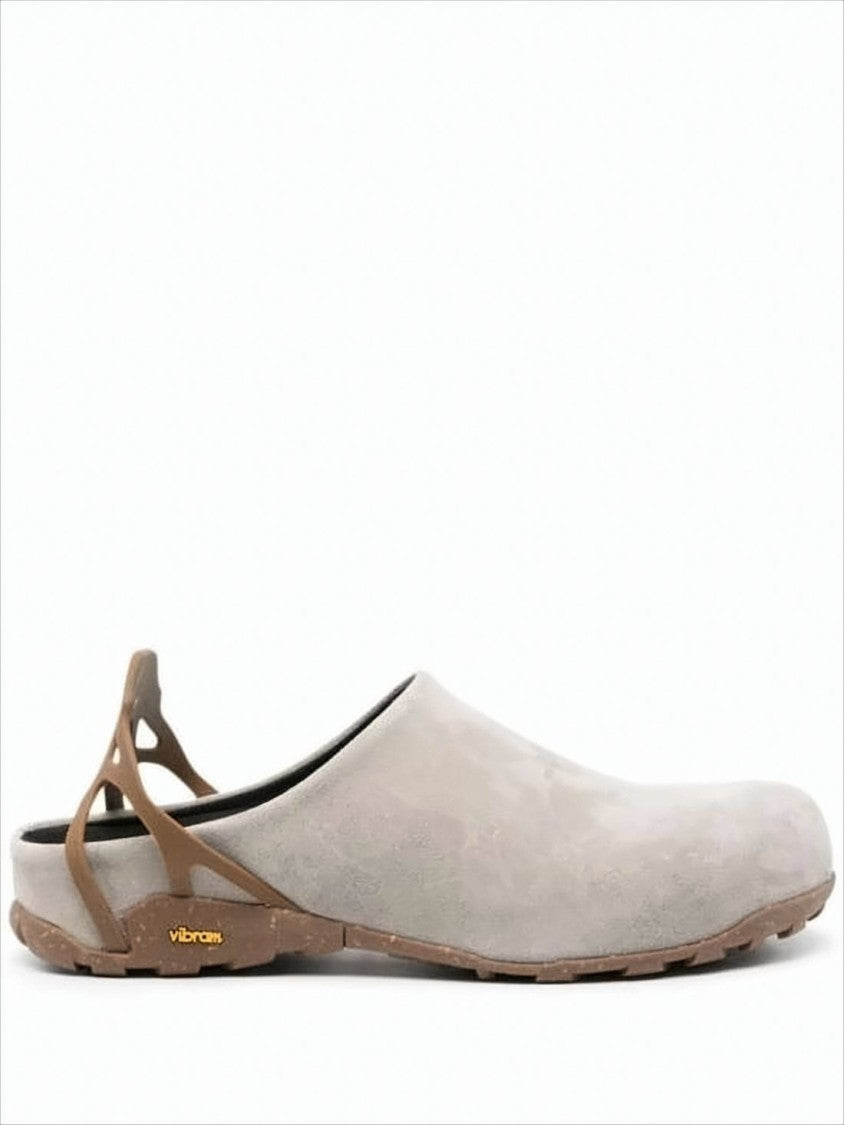 Rounded Toe Shoes with Sculptural Heel Strap