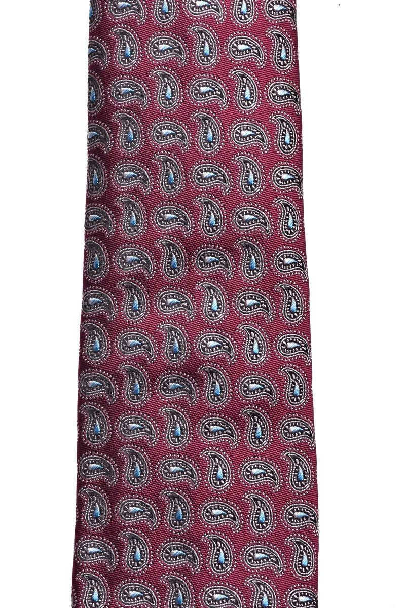 Solid Colour Silk Tie - Bordeaux