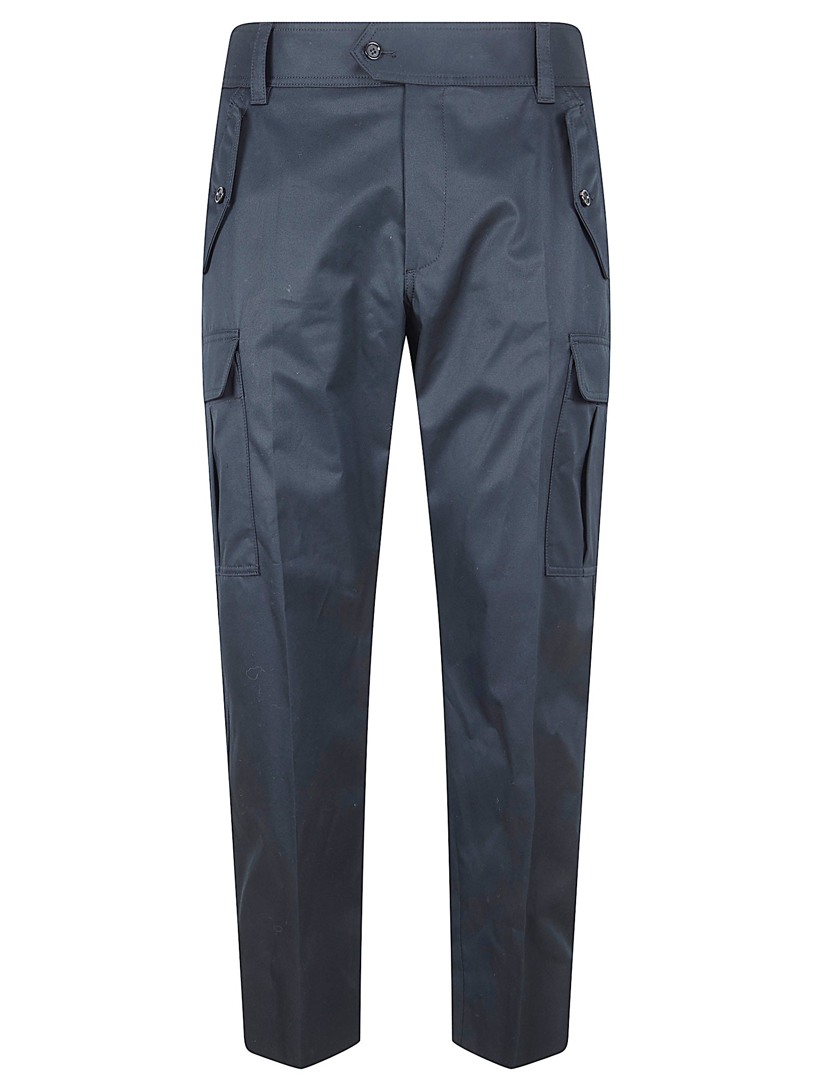 Cotton Gabardine Cargo Trousers