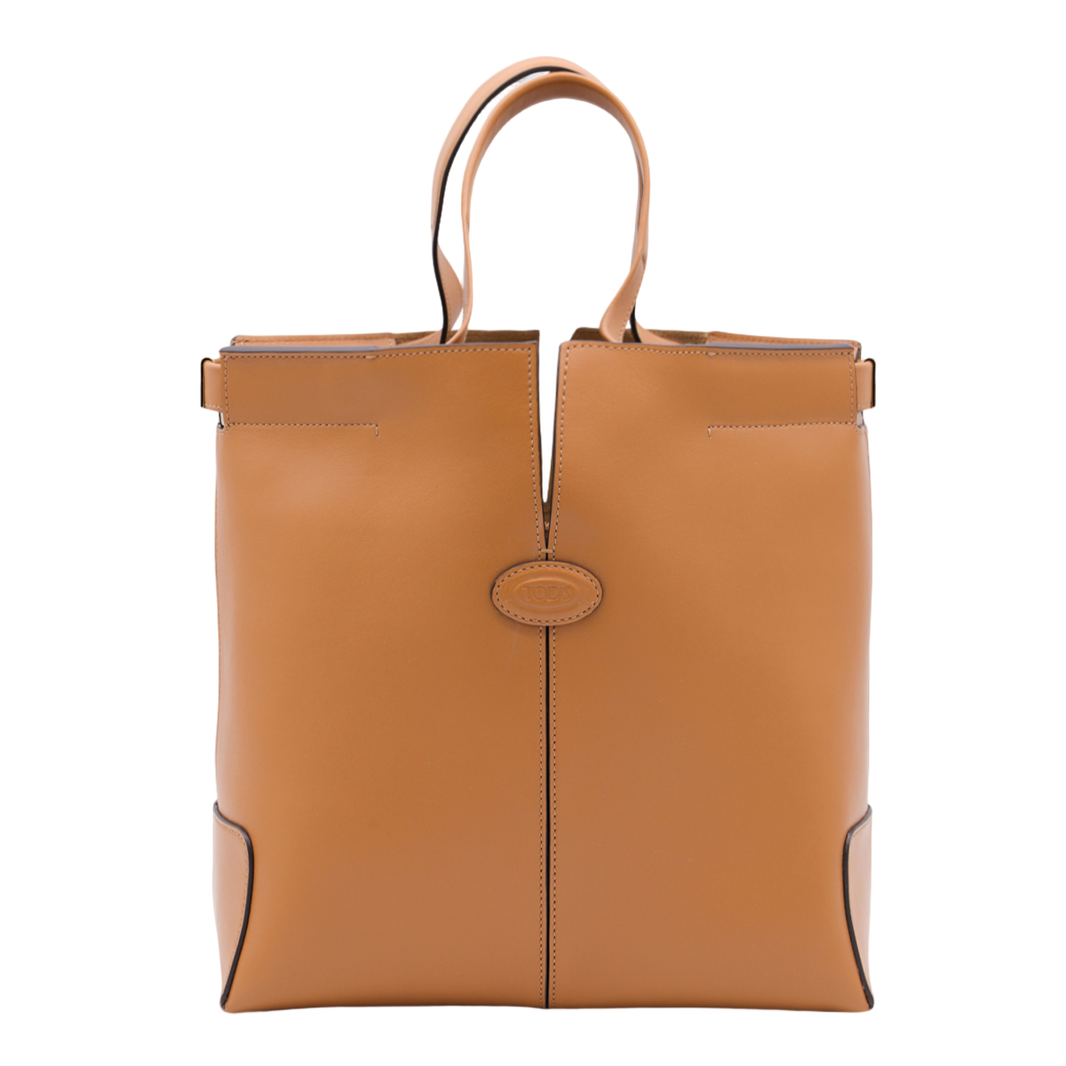 Structured Leather Tote Bag