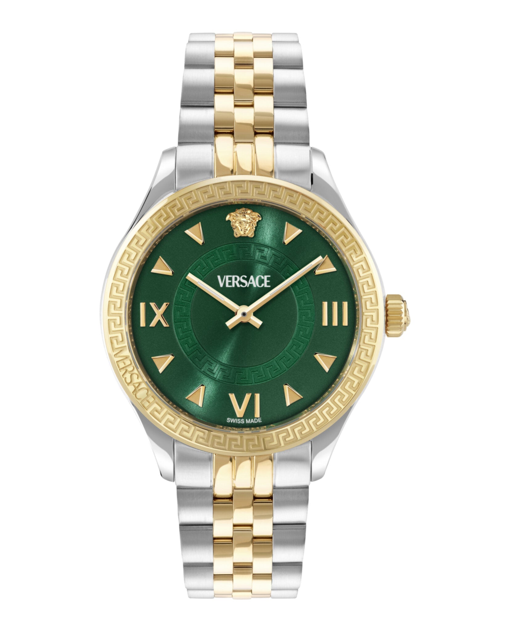 Hellenyium Bracelet Watch with Green Sunray Dial