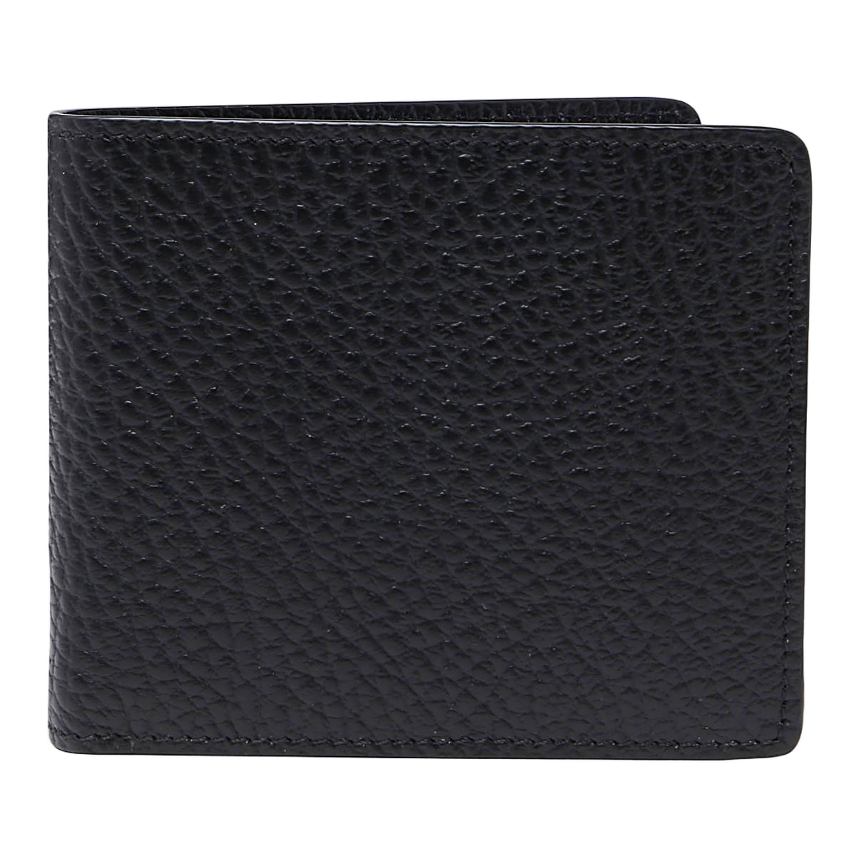 Textured Black Leather Bifold Wallet