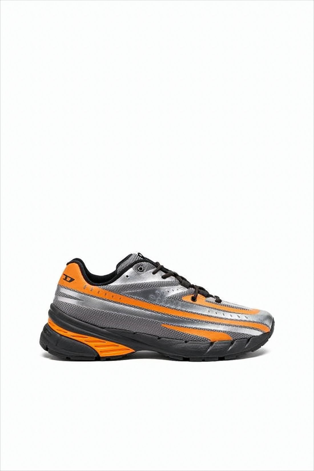 Aerodynamic Metallic Silver Sneakers