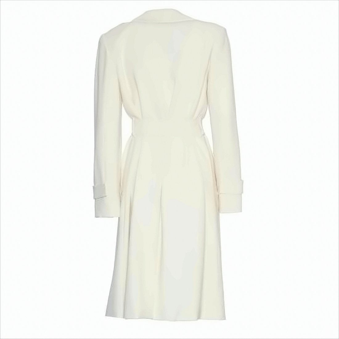 Tailored White Coat with Wide Lapel