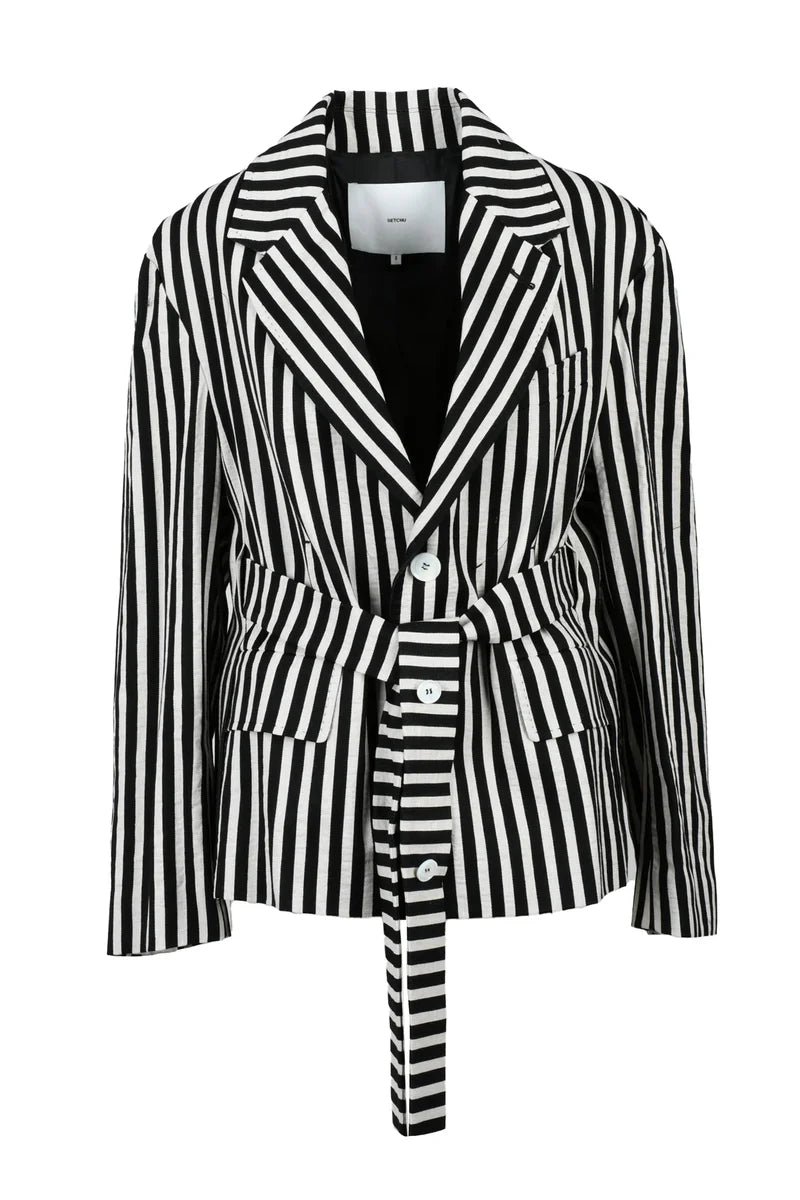 Tailored Jacket - Black/Beige