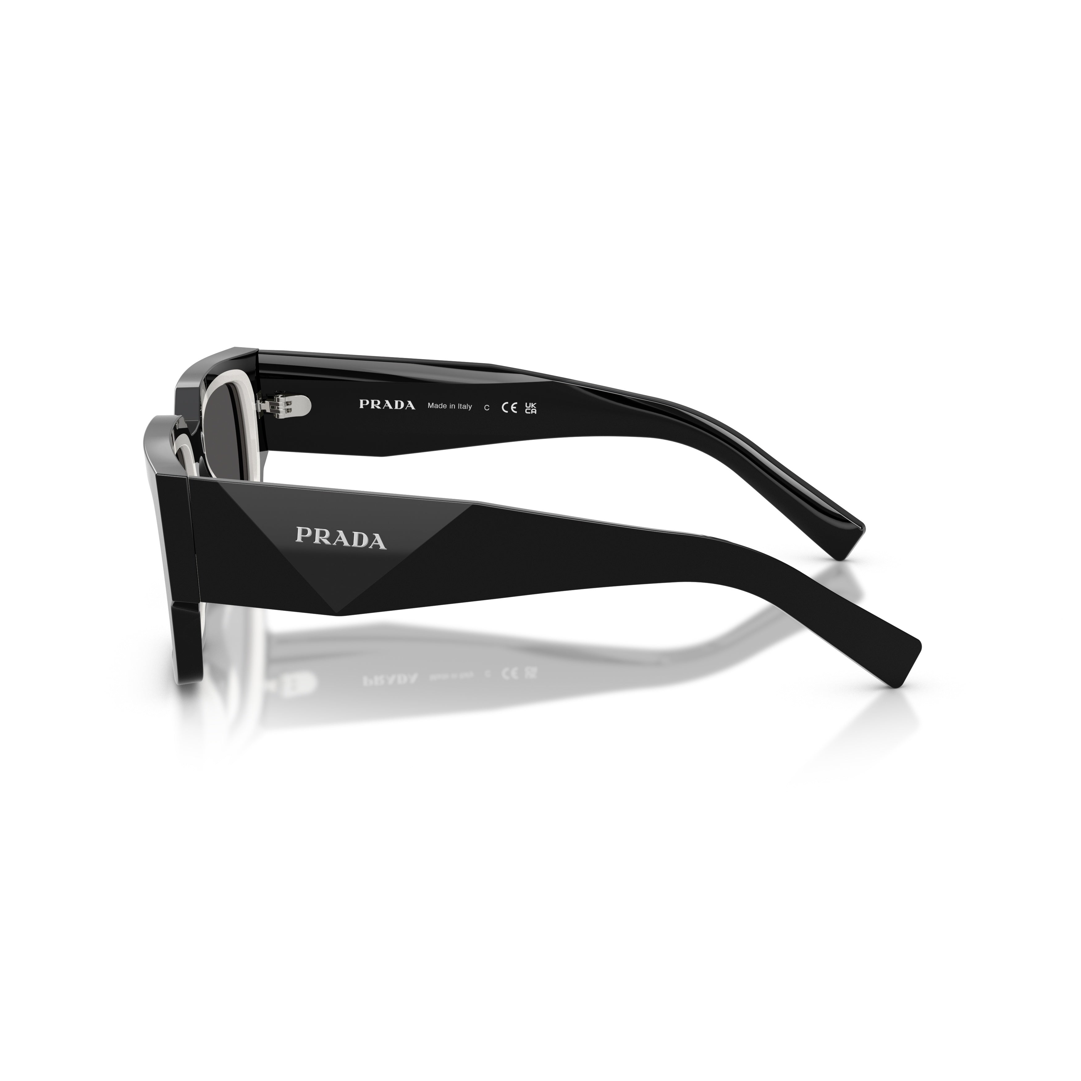 0pr B17s Rectangular Black Acetate Sunglasses