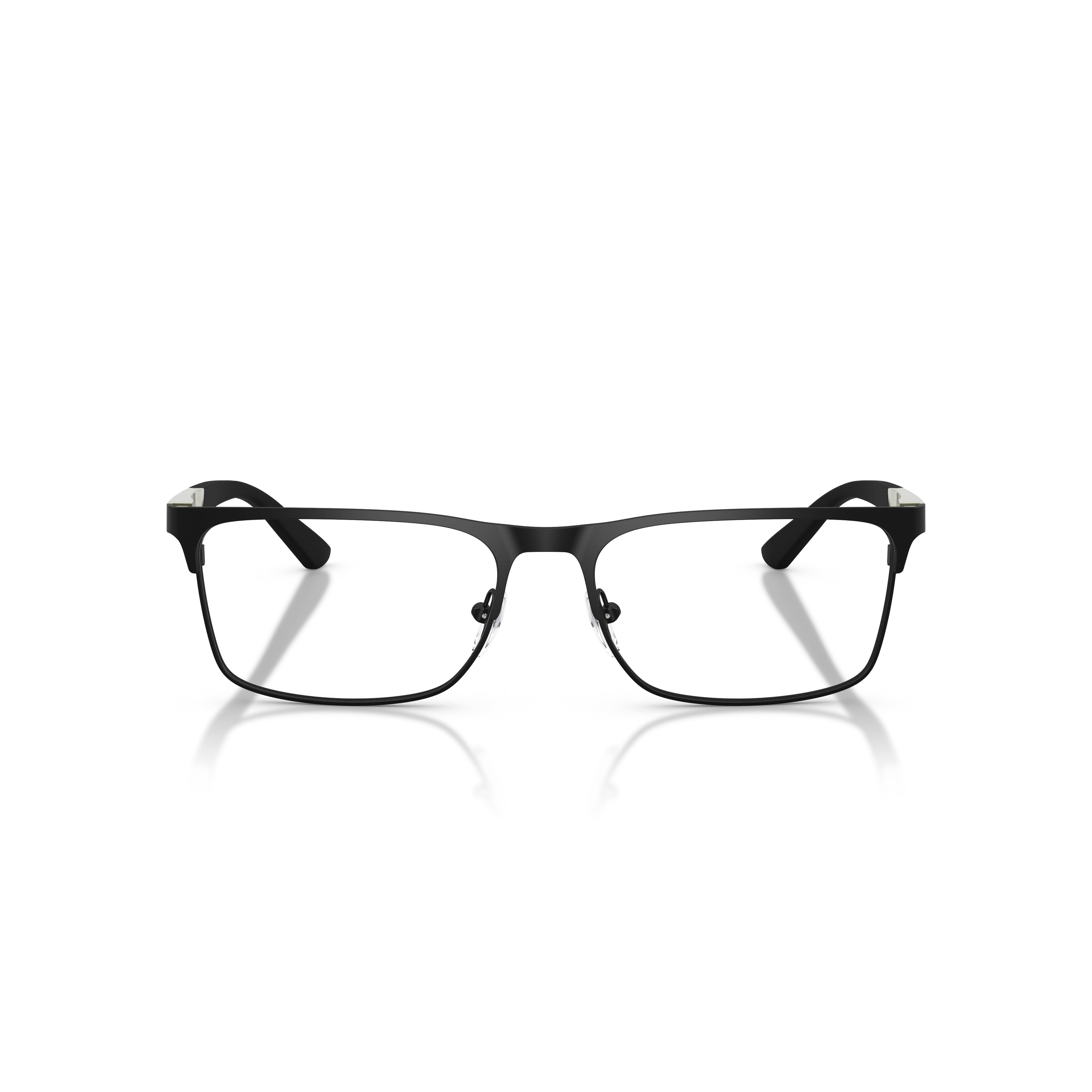 0ea1183 Rectangular Matte Black Eyeglasses with Olive Green Accents