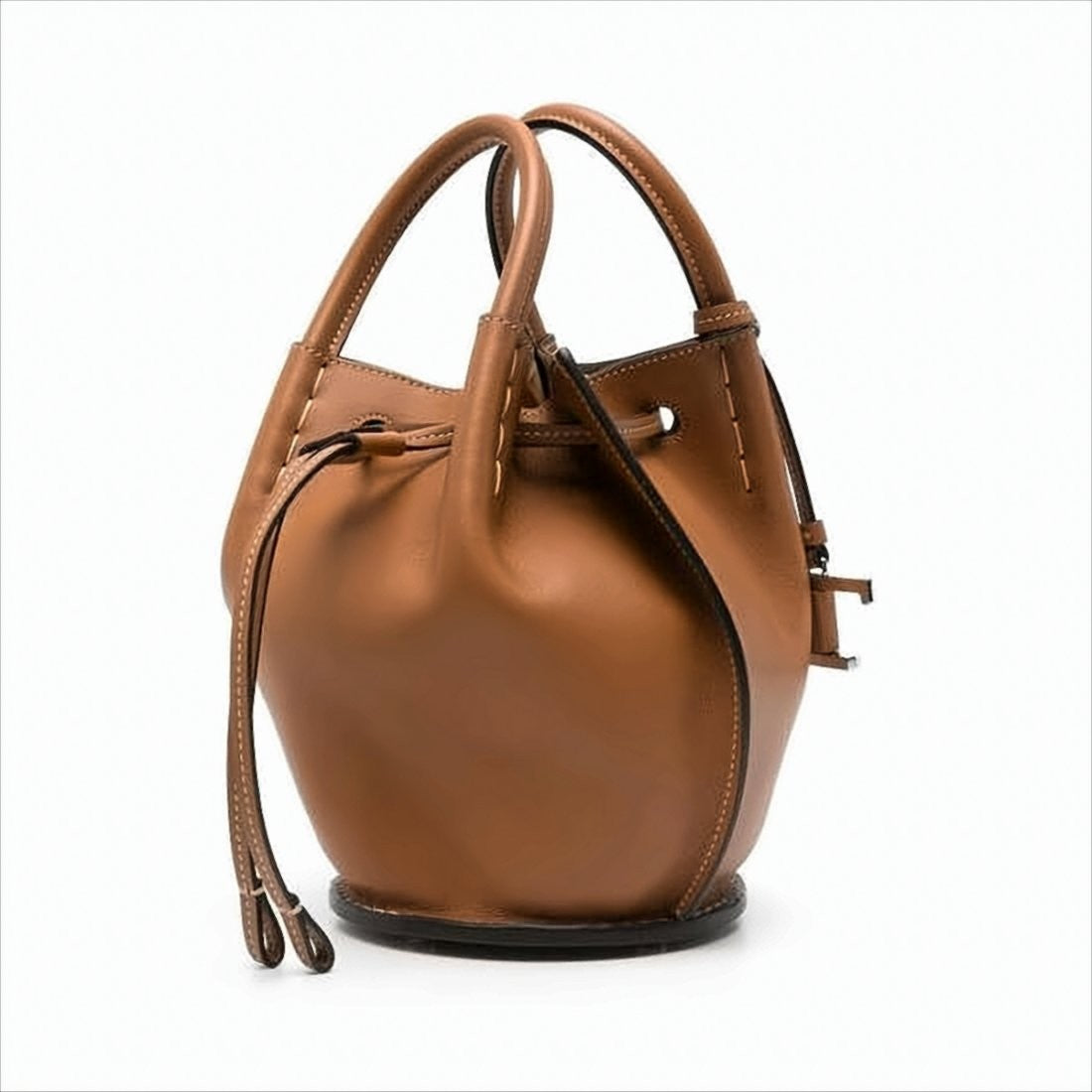 Bucket-Style Shoulder Bag with Drawstring Closure