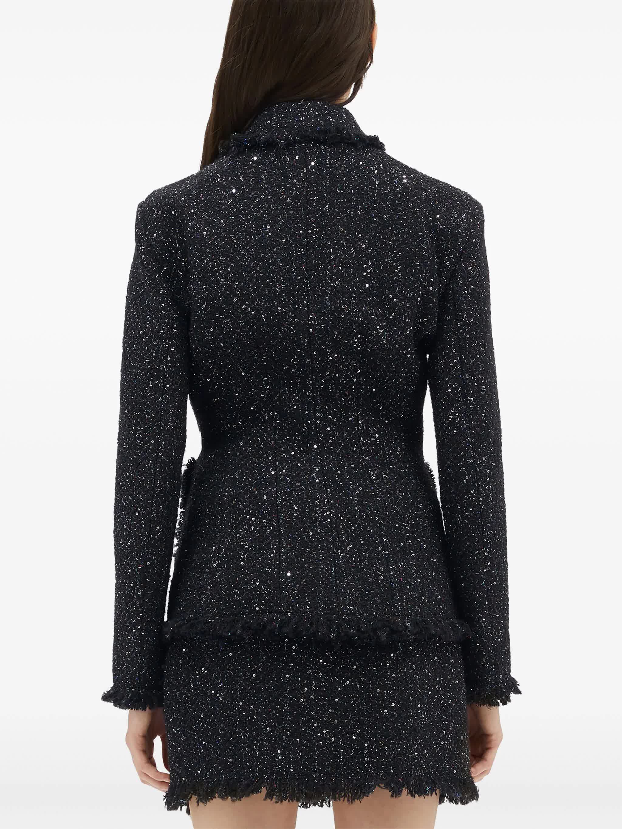 Black Tailored Textured Cotton Casual Jacket