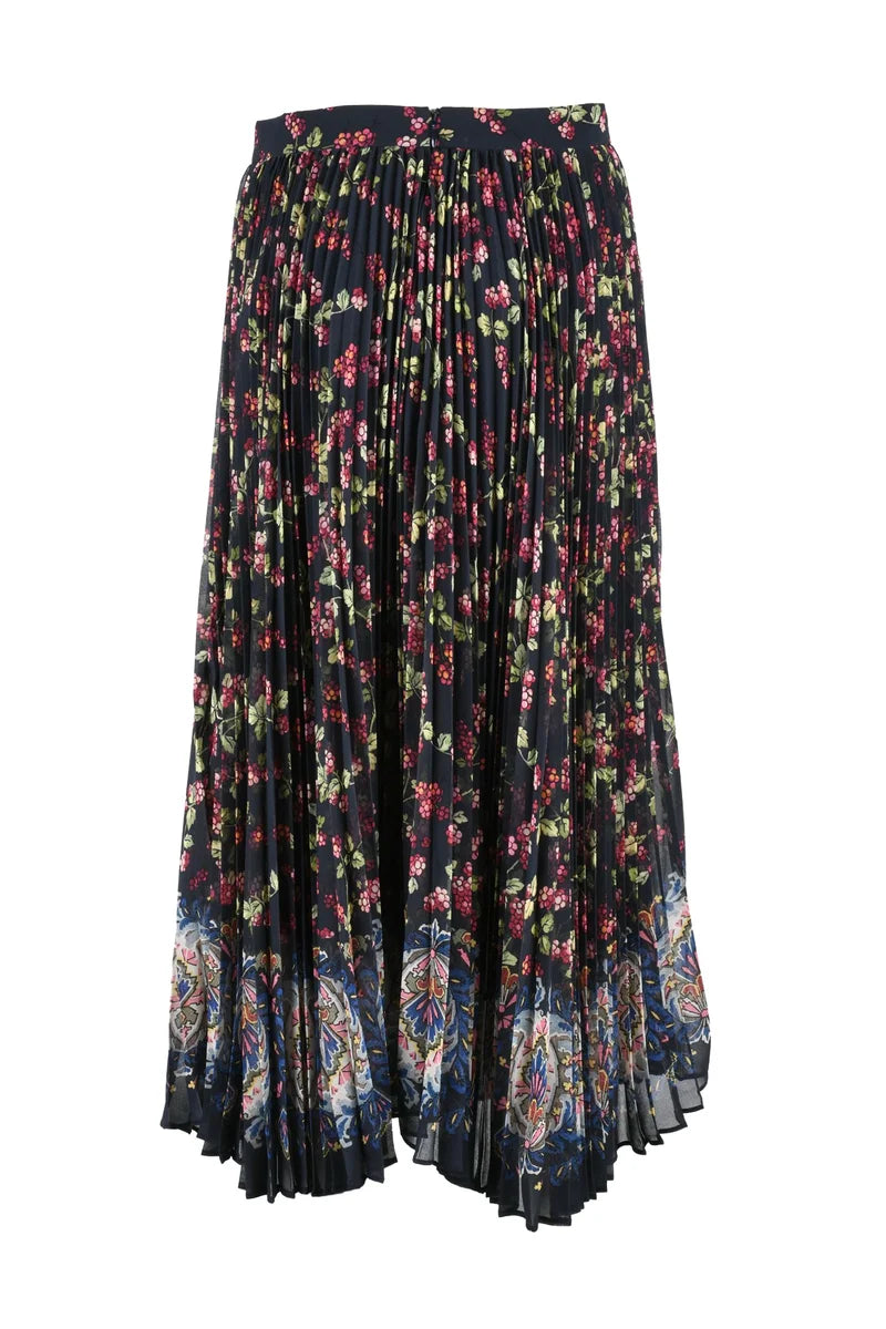 Pleated Maxi Skirt - Black