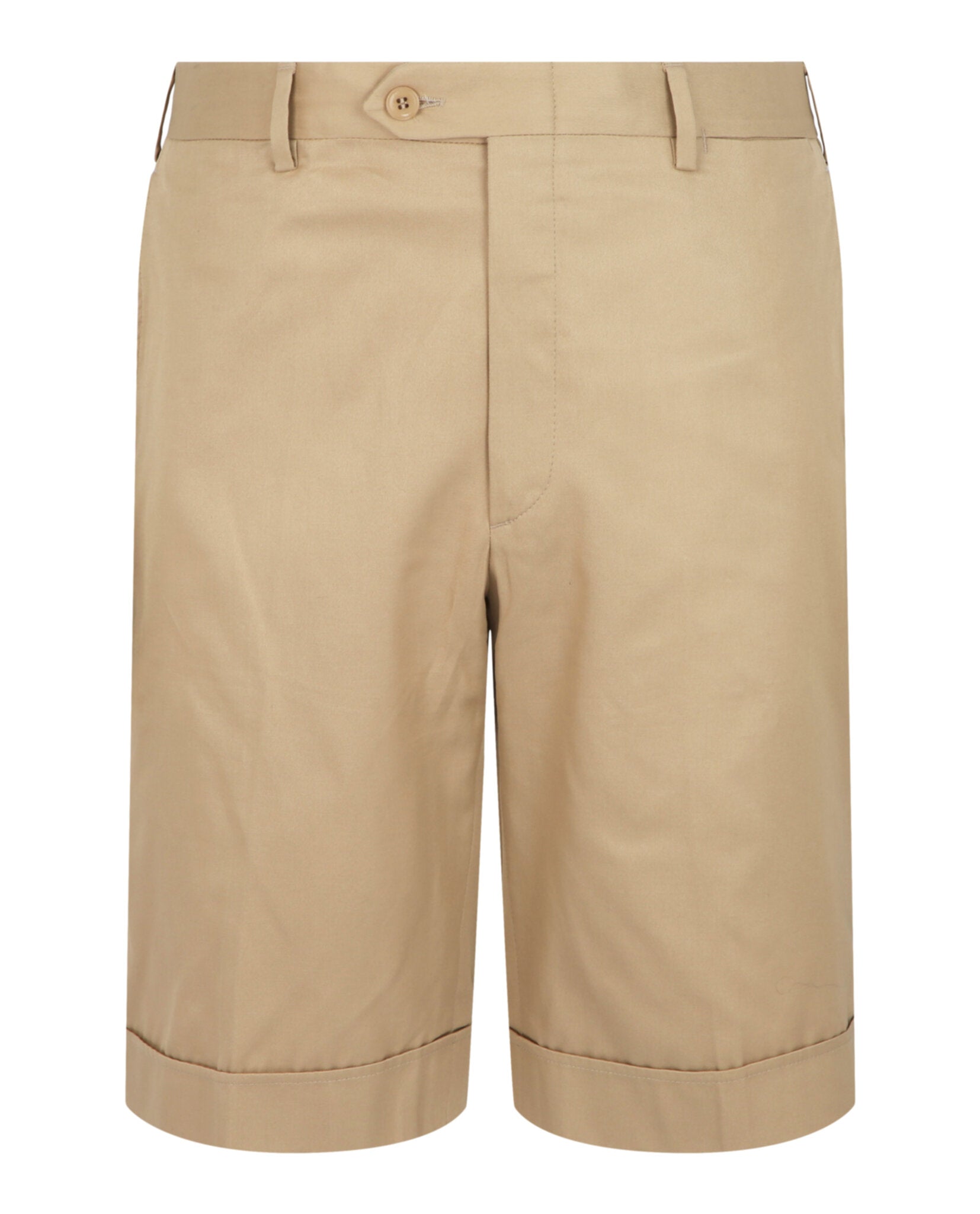 Mid-Rise Cotton Bermuda Shorts