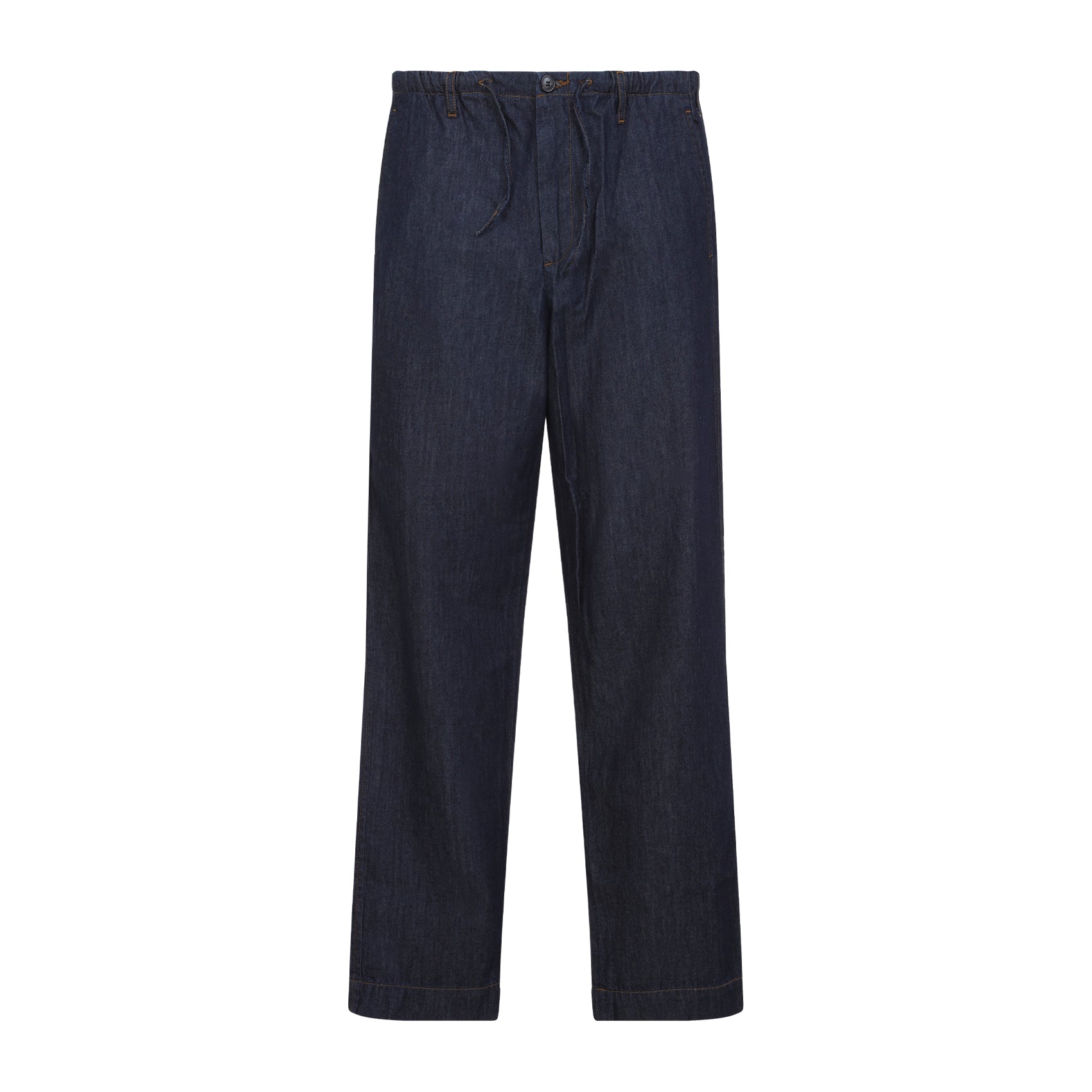 Straight-Leg Blue Denim Jeans