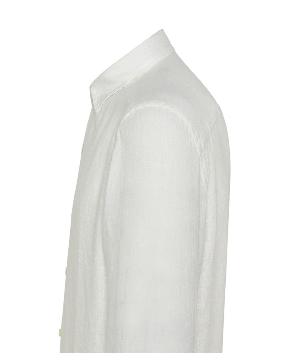 Garment-Dyed Linen Slim-Fit Shirt with Italian Collar
