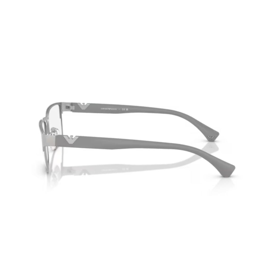 0ea1027 Rectangular Grey Eyeglasses with Thin Metal Frame