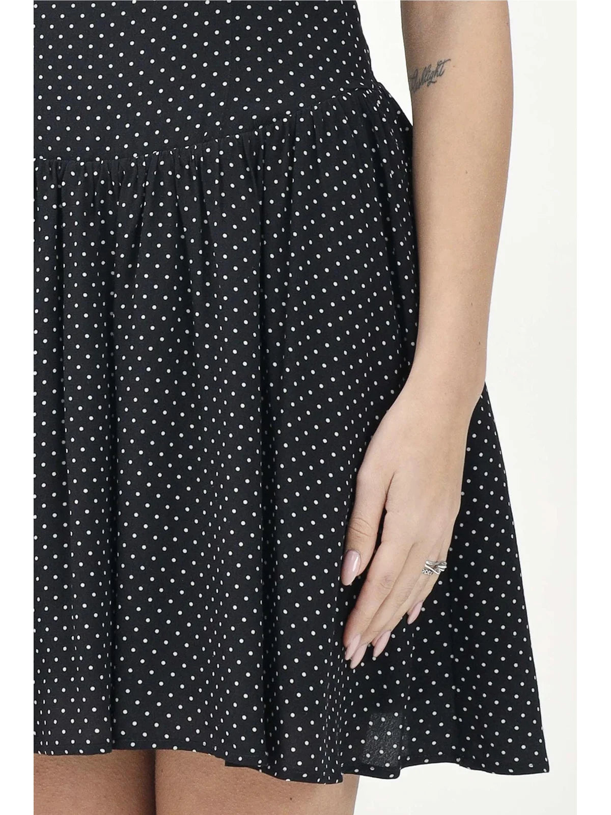 Black Viscose Pinafore Dress