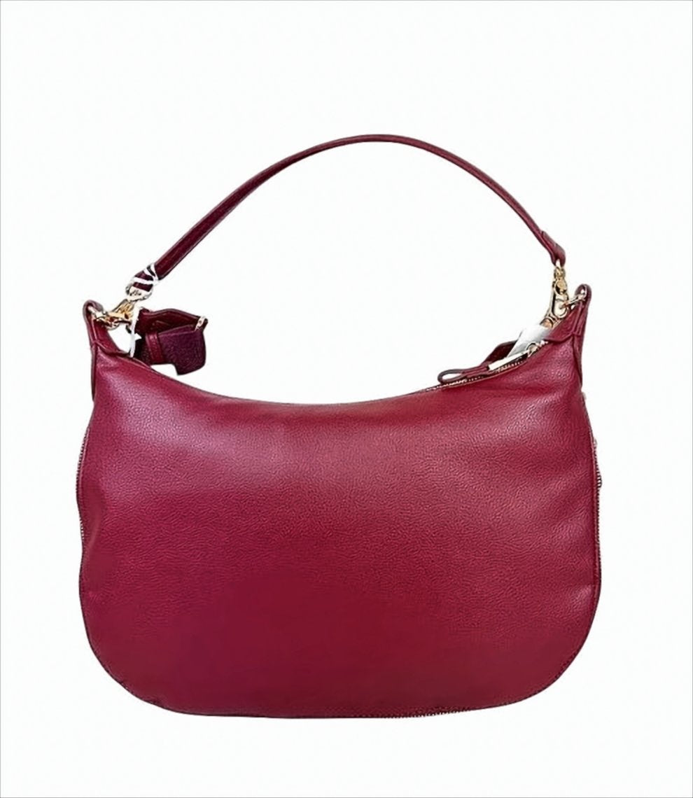 Rounded Deep Red Shoulder Bag