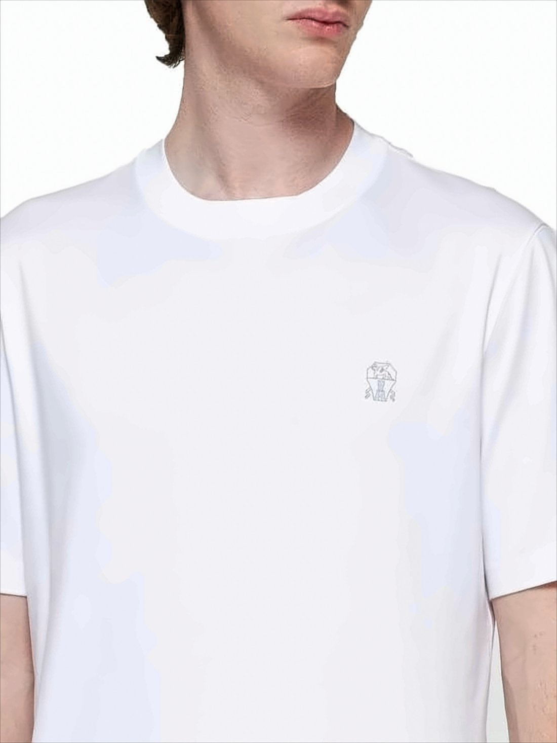 White Minimalist Crew Neck T-Shirt