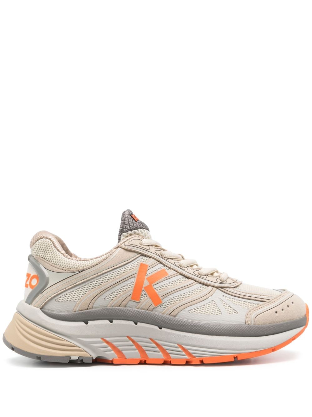 Multi-Panel Light Beige Sneakers