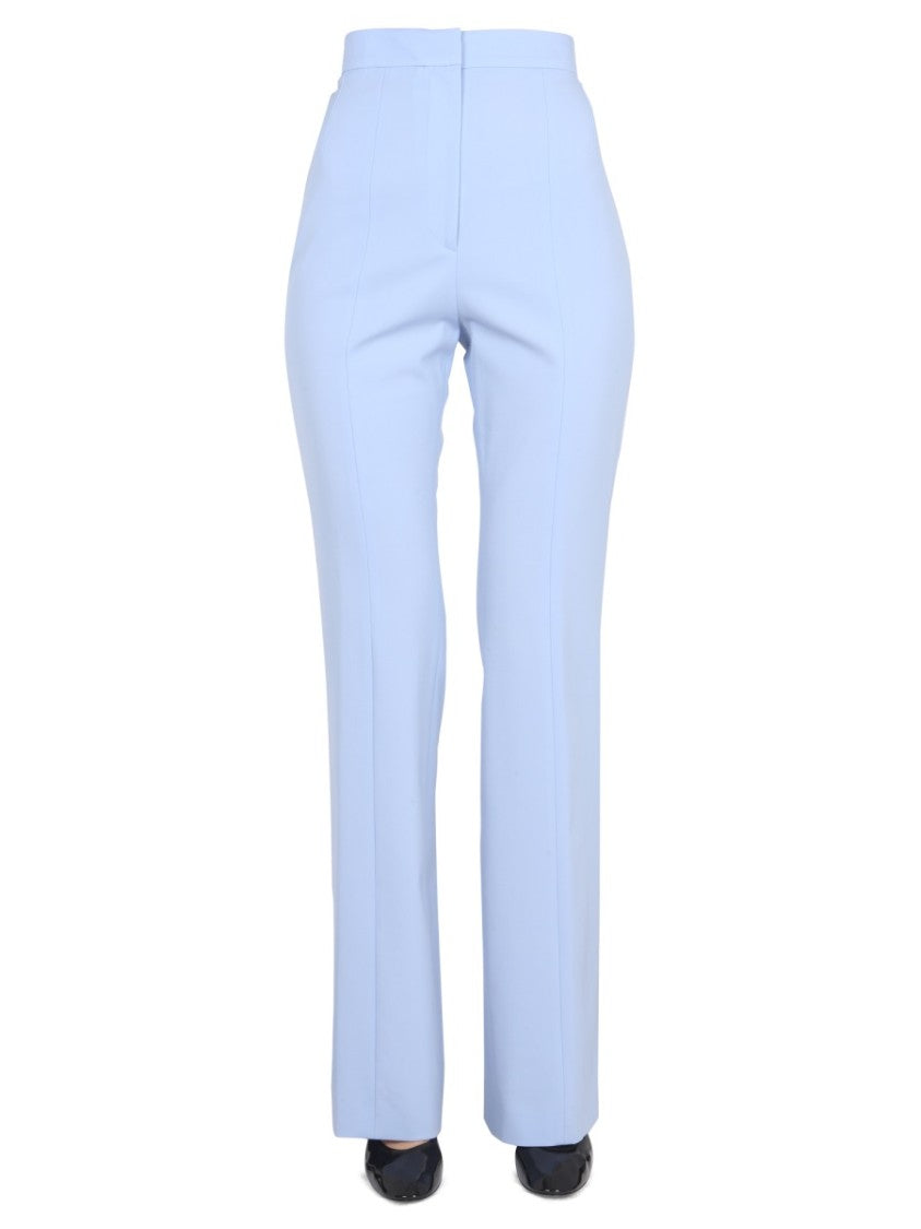High-Waisted Straight-Leg Wool Pants