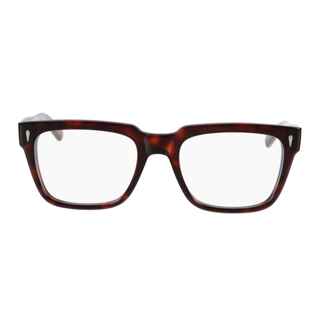 Premium 13-53 Rectangular Tortoiseshell Frame Eyeglasses with Metallic Accents