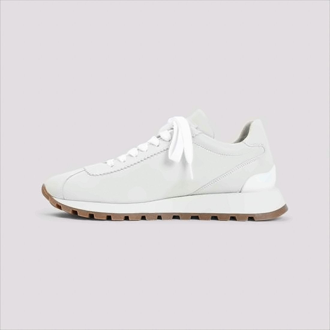 Suede Sneakers with Contrasting Rubber Sole