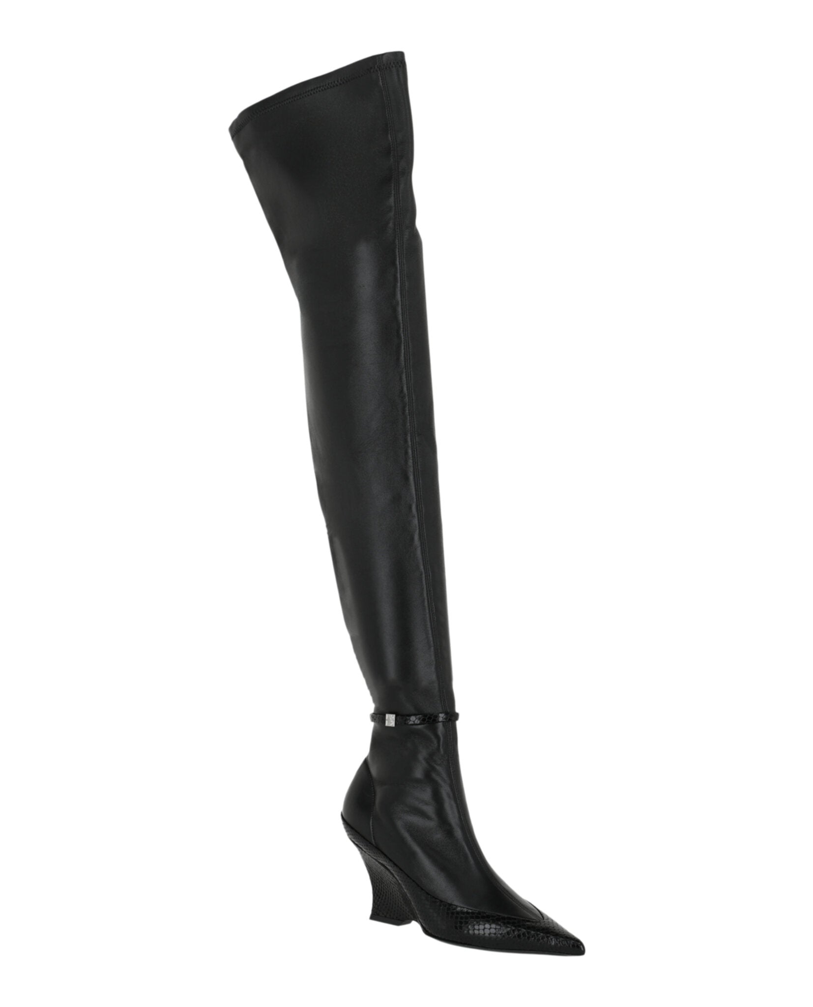 Raven Over-The-Knee Boots In Leather