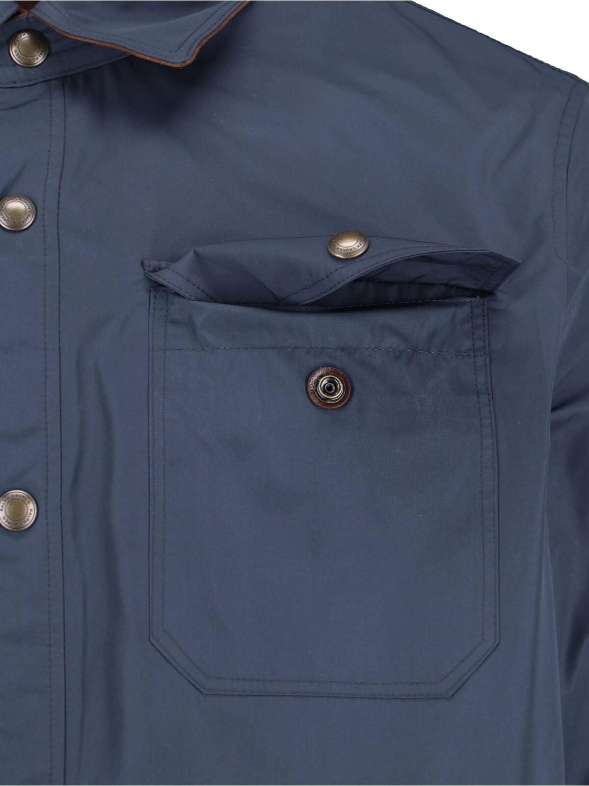 Structured Brown Jacket with Front Zipper Closure
