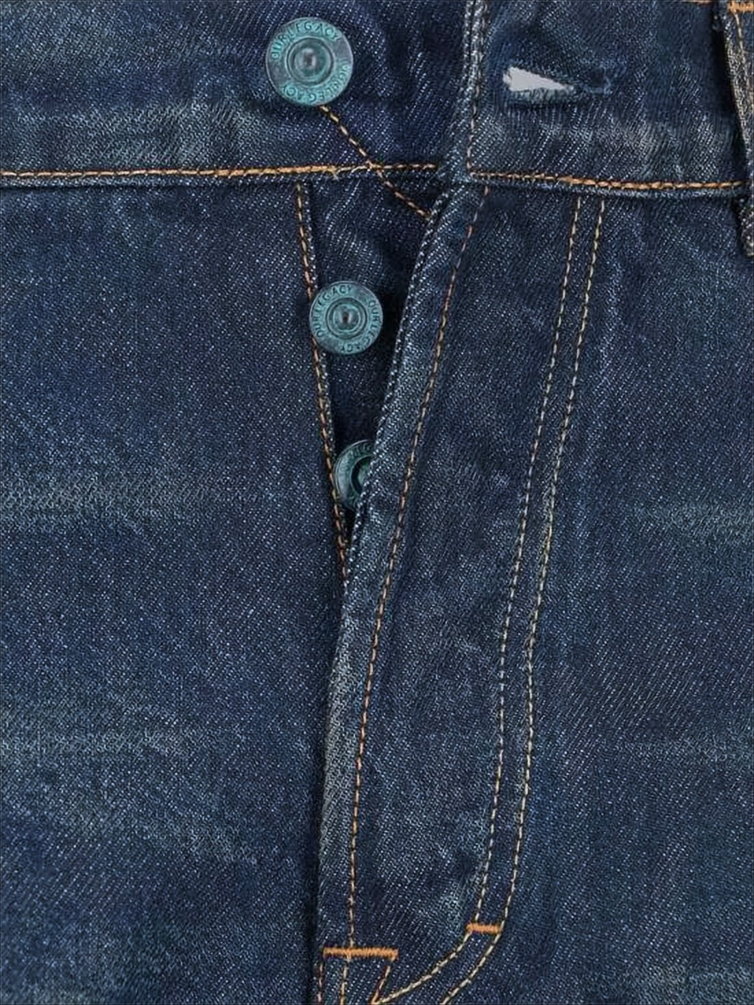 Regular Straight-Cut Denim Pants