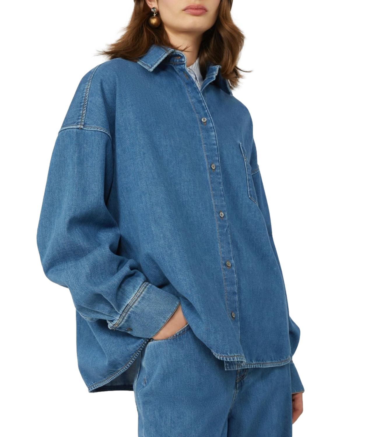 Clean Blue Cotton Linen Shirt