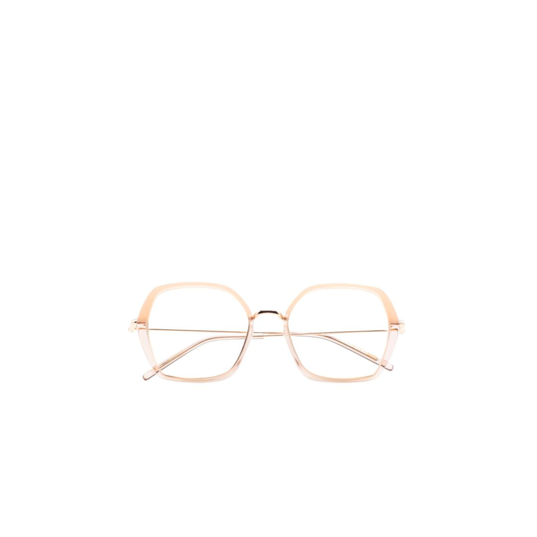 Shetty Geometric Frame Sunglasses in Soft Peachy-Beige