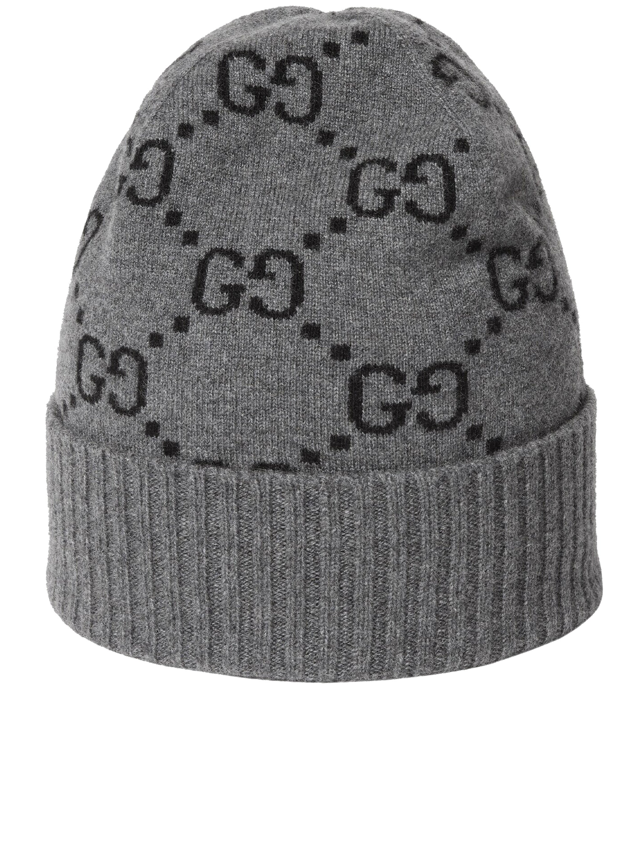 Grey Nuancie Knitted Double G Beanie