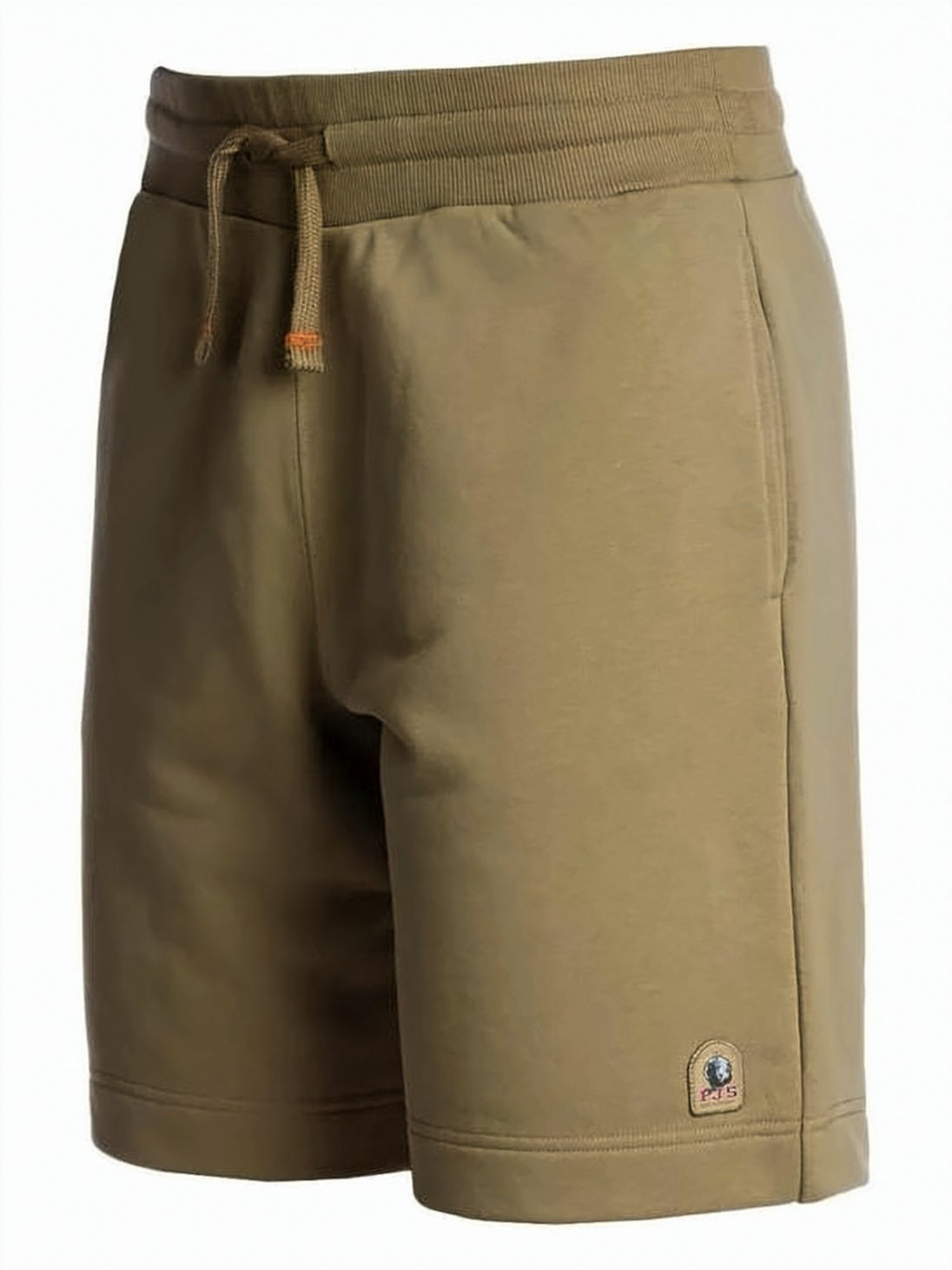 Brown Shorts with Ribbed Waistband