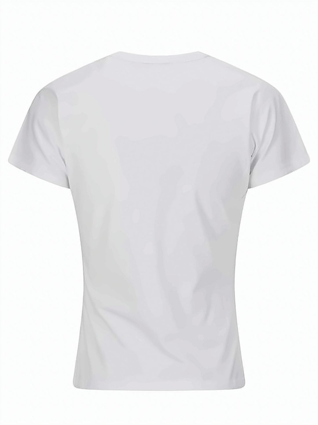 Cotton and Nylon Short-Sleeved Top