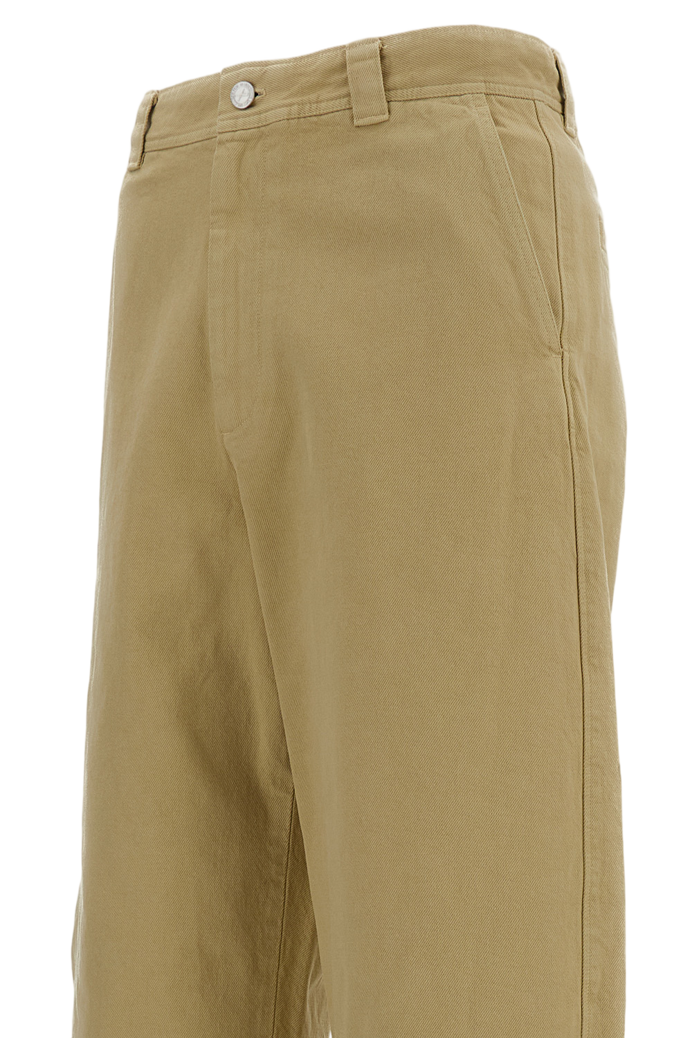 Beige Cotton Chino Trousers