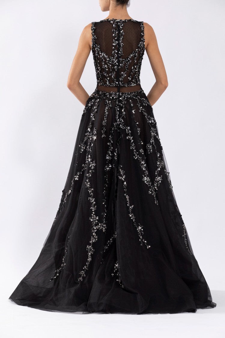 Tulle Dress With Beading