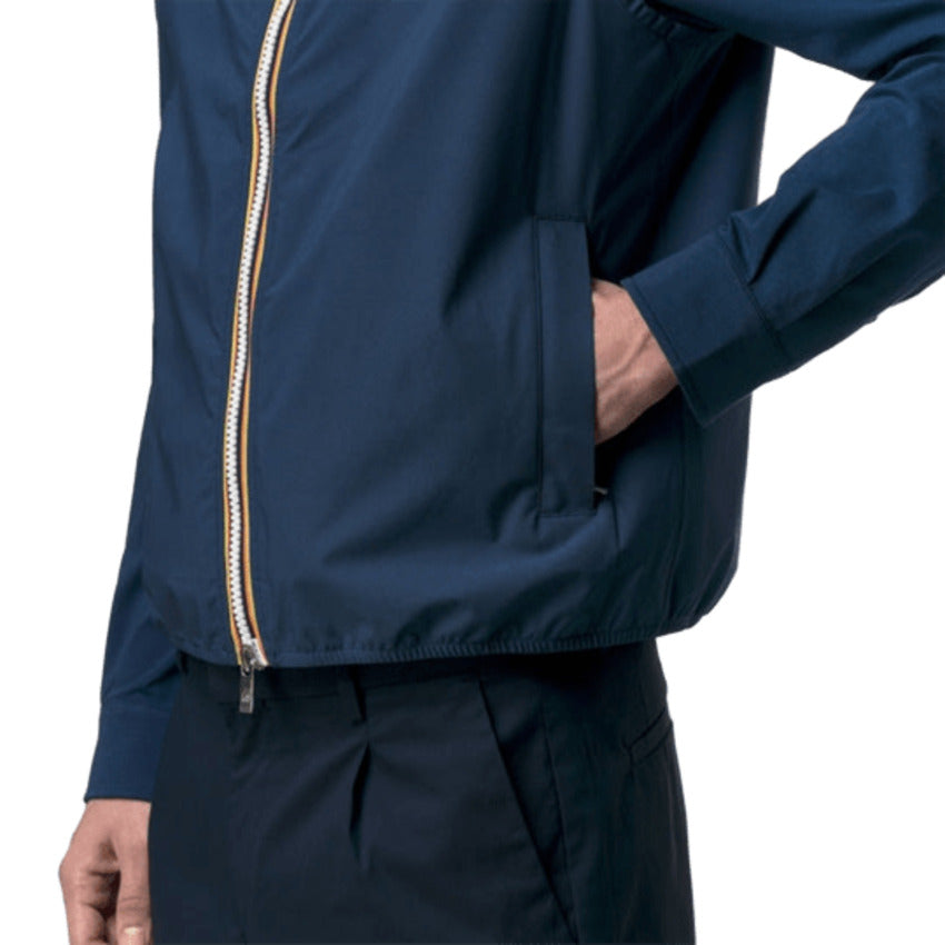 Blue Nylon Slim Gilet
