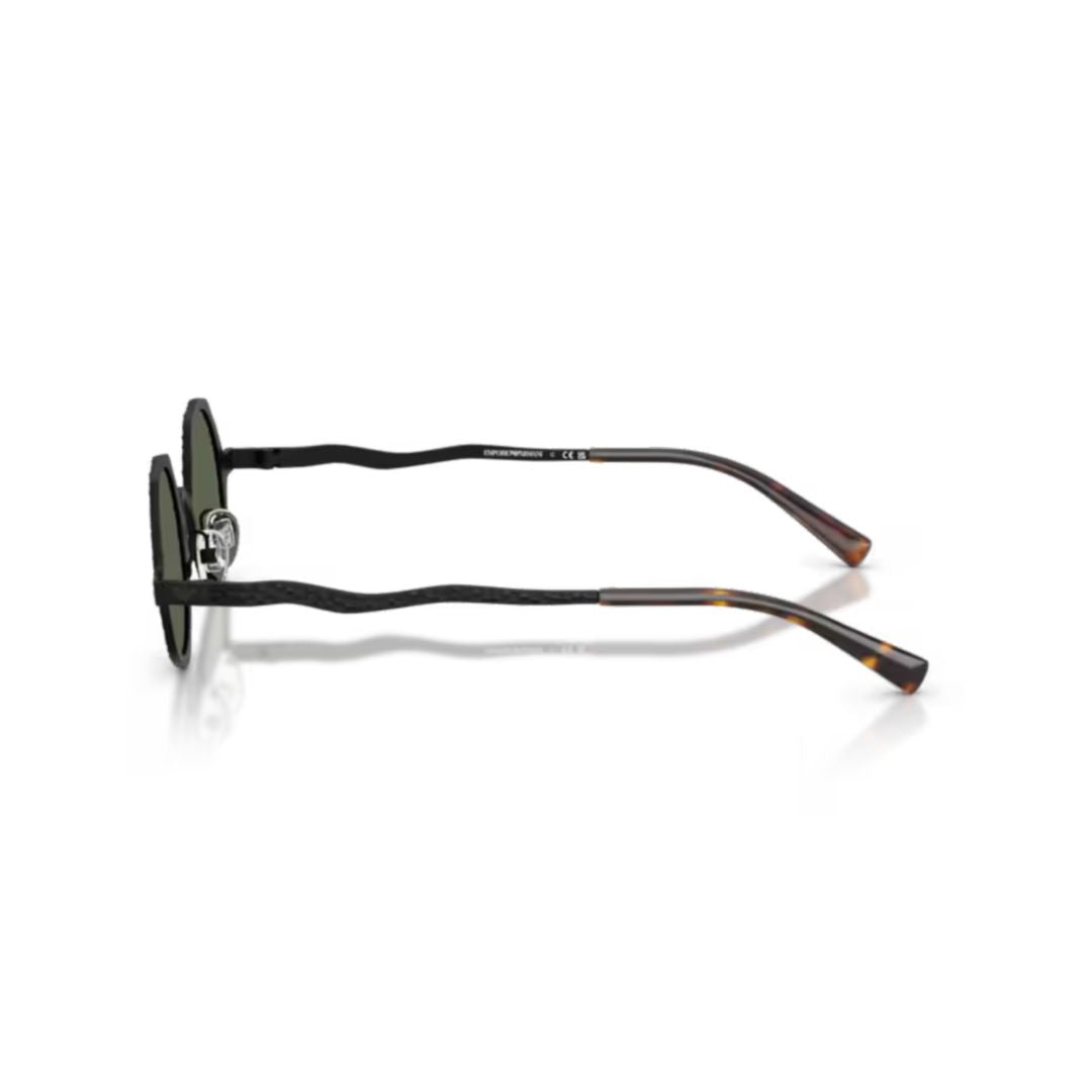 0ea2166 Round Metal Frame Sunglasses with Textured Temples